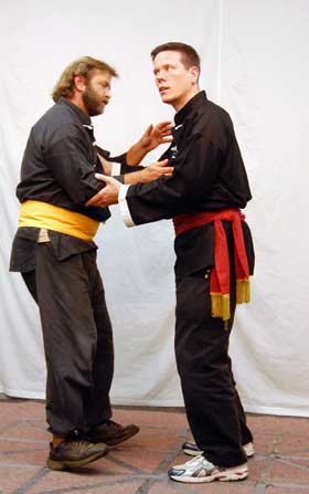 Richard Clear & Stephen Kerr practicing Internal Push Hands